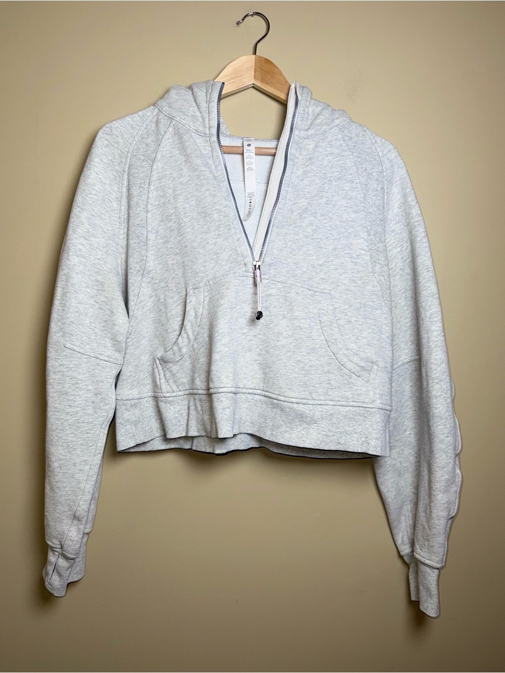 lululemon Scuba Oversized Half Zip Hoodie S Heather Grey Athletic Comfy Casual
